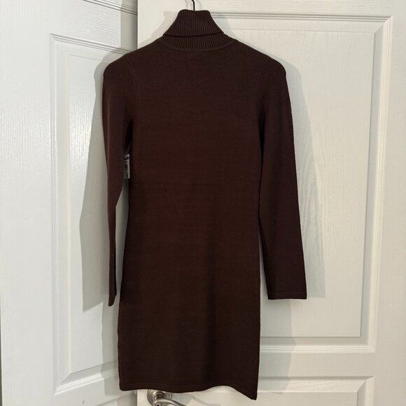 NWT - French Connection - Turtleneck Sweater Dress - Brown - Size Small - Picture 2 of 3